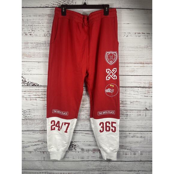 The Birth Place Hoodie Sweatpants Set Men's XL Red White Atlanta GA Graphic New - Picture 8 of 12